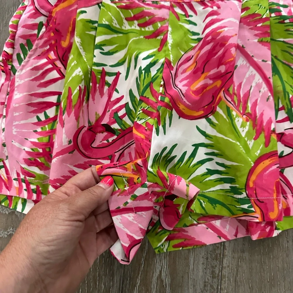 Tropical Pink and Green Women's Shorts - Picture 3 of 9